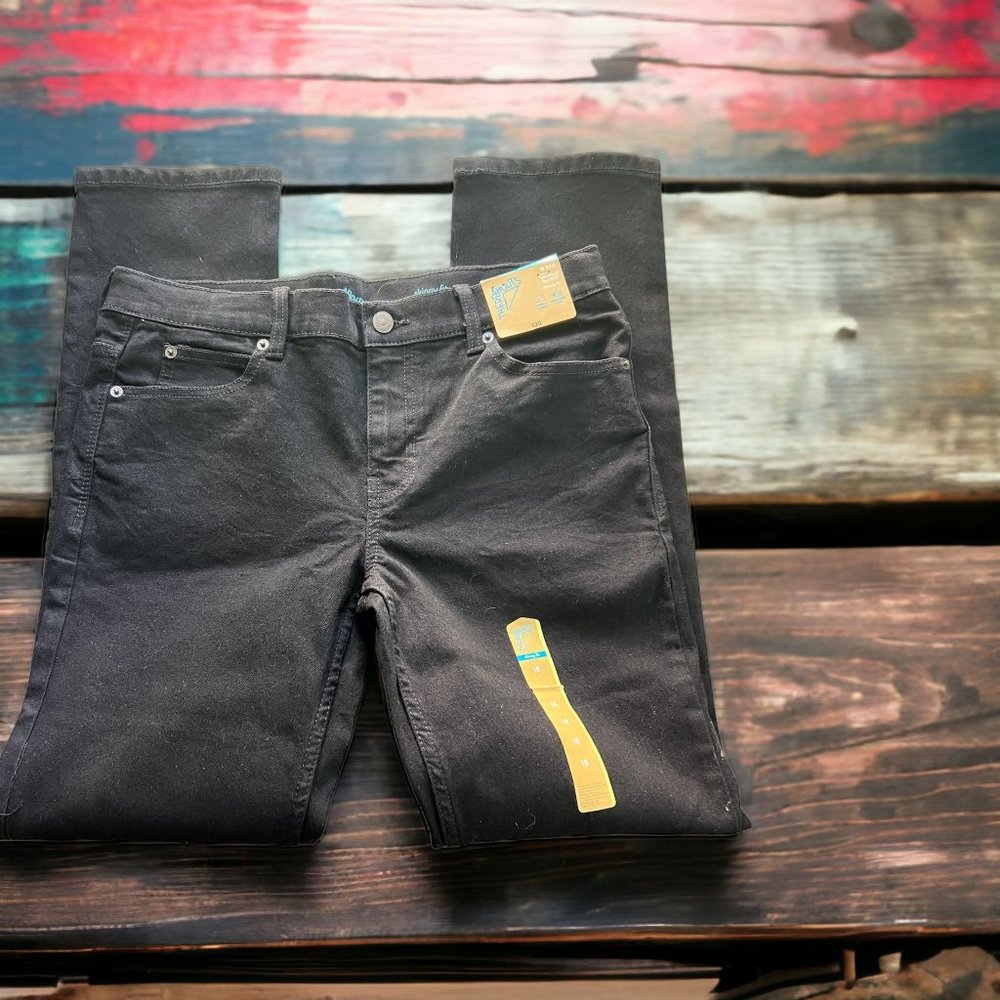 Thereabouts Black Jeans Advanced Flex 360 Stretch Skinny Sz 18 NWT